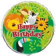 balon foliowy happy birthday jungle unique 18 rnd