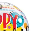 balon foliowy happy birthday kolka i groszki qualatex bubbles 22 orb