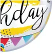 balon foliowy happy birthday kolka i groszki qualatex bubbles 22 orb
