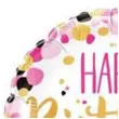 balon foliowy happy birthday kolorowe kropki qualatex 18 rnd