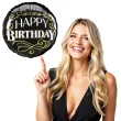 balon foliowy happy birthday limited edition dekoracja na urodziny czarny 18 rnd