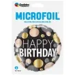 balon foliowy happy birthday metaliczne grochy qualatex 18 rnd