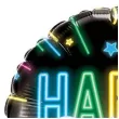 balon foliowy happy birthday neon czarny qualatex 18 rnd
