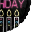 balon foliowy happy birthday neonowy czarny amscan 18 rnd