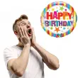 balon foliowy happy birthday paski gwiazdki qualatex 18 rnd
