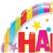 balon foliowy happy birthday paski gwiazdki qualatex 18 rnd