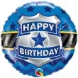 balon foliowy happy birthday policja niebieski qualatex 18 rnd
