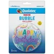 balon foliowy happy birthday qualatex bubble 22 orb