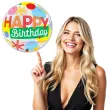 balon foliowy happy birthday qualatex bubbles 22 orb