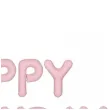 balon foliowy happy birthday rozowy partydeco 14 ltr