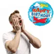balon foliowy happy birthday samoloty qualatex 18 rnd