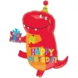 balon foliowy happy birthday saurus czerwony amscan 27 shp