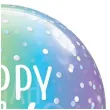 balon foliowy happy birthday tecza qualatex bubbles 22 orb