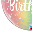 balon foliowy happy birthday tecza qualatex bubbles 22 orb
