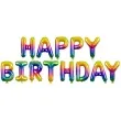 balon foliowy happy birthday teczowy partydeco 14 ltr