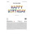 balon foliowy happy birthday teczowy partydeco 14 ltr