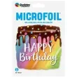 balon foliowy happy birthday teczowy tort qualatex 18 sqr