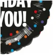 balon foliowy happy birthday to you dekoracja na urodziny czarny 18 rnd