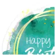 balon foliowy happy birthday watercolor aqua folat 18 rnd