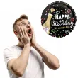 balon foliowy happy birthday you are fabulous amscan czarny 18 rnd