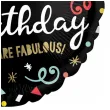 balon foliowy happy birthday you are fabulous amscan czarny 18 rnd