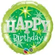 balon foliowy happy birthday zielony qualatex 18 rnd