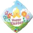 balon foliowy happy easter z kurczaczkiem qualatex 18 sqr