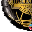 balon foliowy happy halloween czarno zloty qualatex 18 rnd