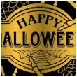 balon foliowy happy halloween czarno zloty qualatex 18 rnd
