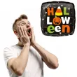 balon foliowy happy halloween czarny amscan 16 sqr