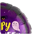 balon foliowy happy halloween dynia i duch fioletowy flexmetal 18 rnd