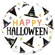 balon foliowy happy halloween kapelusze czarownicy qualatex 18 rnd