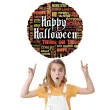 balon foliowy happy halloween napisy betallic 18 rnd