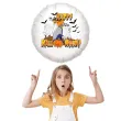 balon foliowy happy halloween noc z duchami bialy 18 rnd