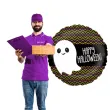 balon foliowy happy halloween z duszkiem betallic 18 rnd