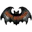 balon foliowy happy halloween z nietoperzem betallic 42 shp