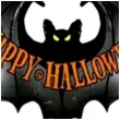 balon foliowy happy halloween z nietoperzem betallic 42 shp