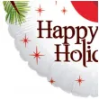 balon foliowy happy holidays holo betallic 18 rnd