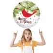 balon foliowy happy holidays holo betallic 18 rnd