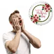 balon foliowy happy mothers day kwiaty dekoracja prezent na dzien matki bialy 18 rnd
