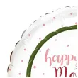 balon foliowy happy mothers day kwiaty dekoracja prezent na dzien matki bialy 18 rnd