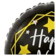 balon foliowy happy new year czarny partypal 18 rnd