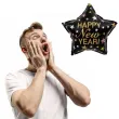 balon foliowy happy new year czarny partypal 18 str