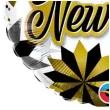 balon foliowy happy new year rozety bialo zloty qualatex 18 rnd