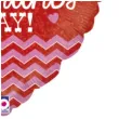 balon foliowy happy valentines day serce chevron czerwony betallic 18 hrt
