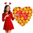 balon foliowy happy valentines day serce emoji betallic 18 hrt