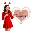 balon foliowy happy valentines day serce rozowe zloto grabo 29 hrt