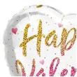 balon foliowy happy valentines day serce z brokatem qualatex 18 hrt