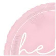 balon foliowy hello baby rozowy unique 18 rnd