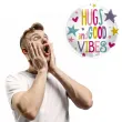 balon foliowy hugs and good vibes folat 18 rnd